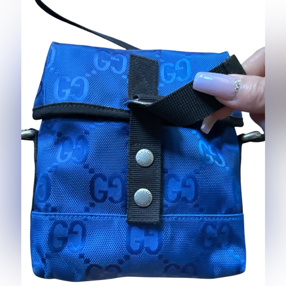 Gucci GG Blue “Off The Grid” Crossbody Bag! NWOT - Picture 5 of 9
